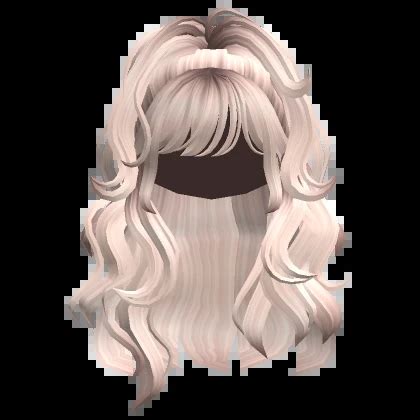 Wavy Voluminous Half Up Ponytail Platinum Blonde Roblox