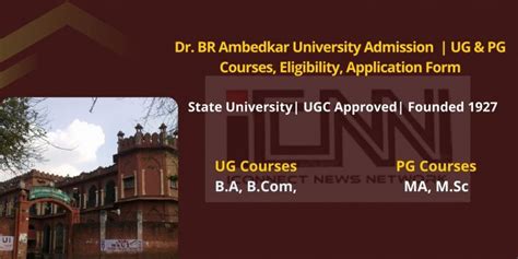 Dr Br Ambedkar University Admission 2024 Dbrau Courses