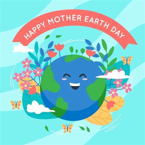 Free Vector Flat Design Mother Earth Day Celebration Theme