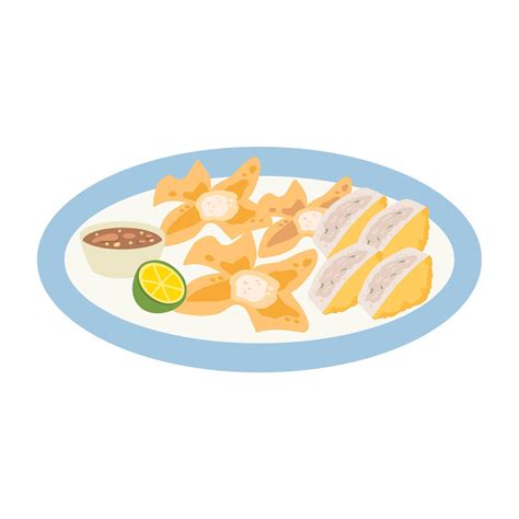 Indonesian Food Batagor 23079794 Vector Art At Vecteezy