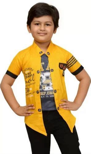 Yellow Boy Printed Cotton Shirts Size 28 0 At Rs 270 Piece In Navi