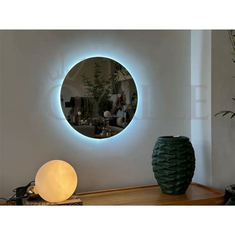 Espelho Redondo Led 70Cm X 70Cm Lapidado Shopee Brasil