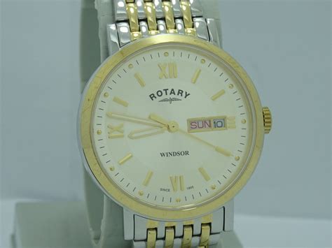 Mens Rotary Windsor Two Tone Watch Gb0530109 Ebay