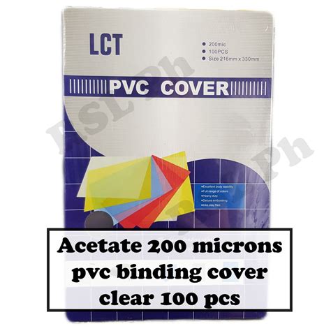 Acetate Pvc Binding Cover 200 Microns 100pcs Lct Short A4 Long Clear Book Cover Shopee Philippines