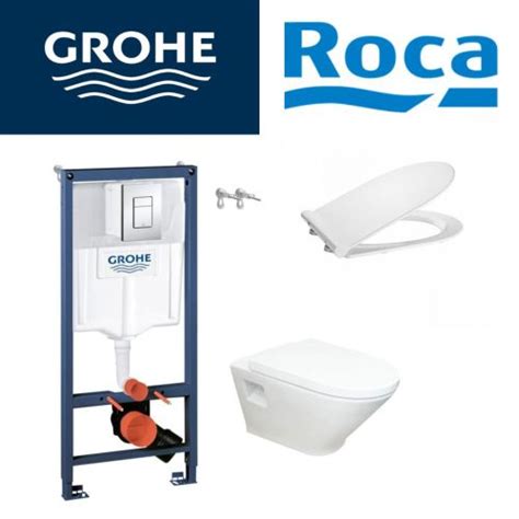 Grohe Set Ugradni Vodokotli Hrom Tipka Wc Olja Roca Gap Round