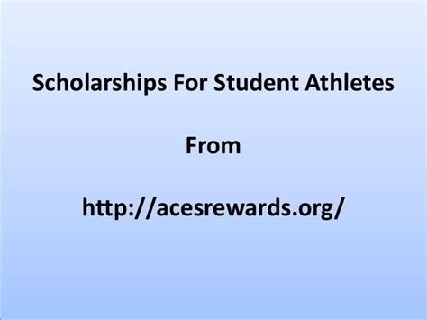 Scholarships for student athletes