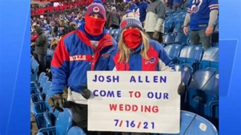 Bills Couple Invites Josh Allen to Their Wedding on 7/16