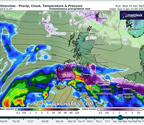 Uk Weather Maps Show Exact Date 202 Mile Wall Of Snow Will Hit Britain Amid 9c Freezeh New Today