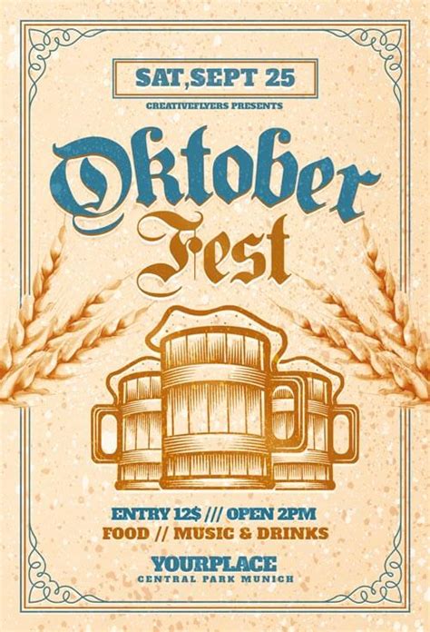 Oktoberfest Flyer Template | Photoshop Psd - Creative flyers