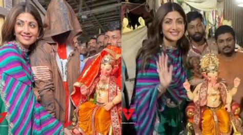 Ganesh Chaturthi 2023 Shilpa Shetty Welcomes Ganpati Home Raj Kundra