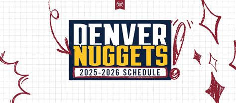 denver nuggets announce   regular season schedule denver nuggets