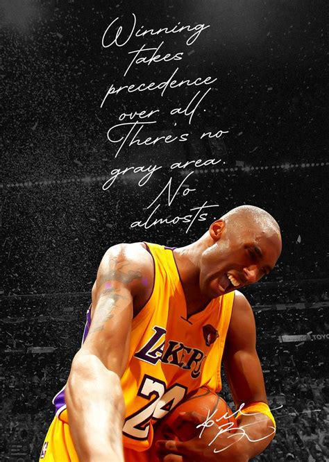 Nba Basketball Kobe Bryant Los Angeles Lakers Inspirational Quote