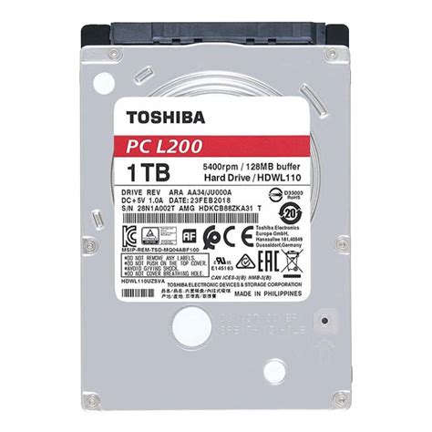 Toshiba Hdd Notebook L Tb Rpm Sata Iii Gb