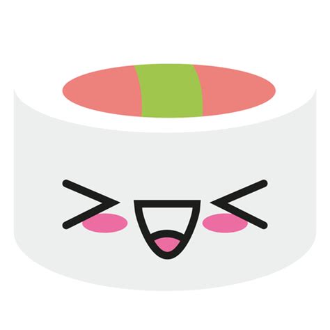 Diseño Png Y Svg De Riendo Kawaii Emoticon Sushi Para Camisetas