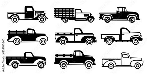 Farm Truck Svg Vintage Pickup Svg Classic Truck Svg Retro Truck Svg