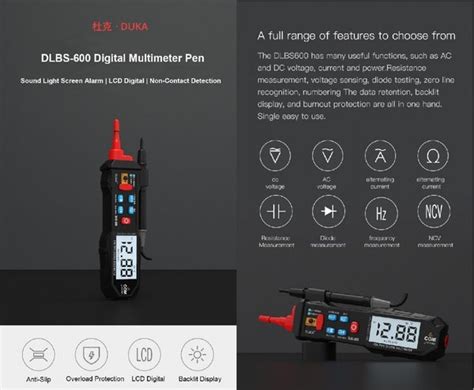 Jual Atuman Duka Dlbs Mini Pocket Digital Multimeter Pen Pengukur