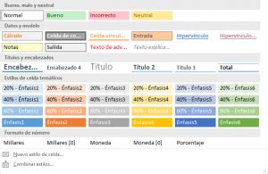 Autoformatos o estilos predefinidos con Excel Formación Ocupacional