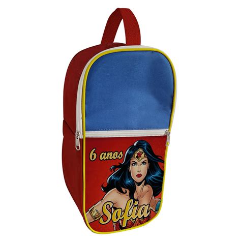 Lembrancinha Necessaire Grande Tema Mulher Maravilha Elo7