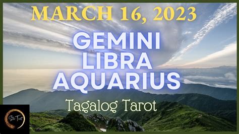 March 16 2023 Air Signs ♊️gemini♎️libra♒️aquarius🌈 Tagalog Tarot