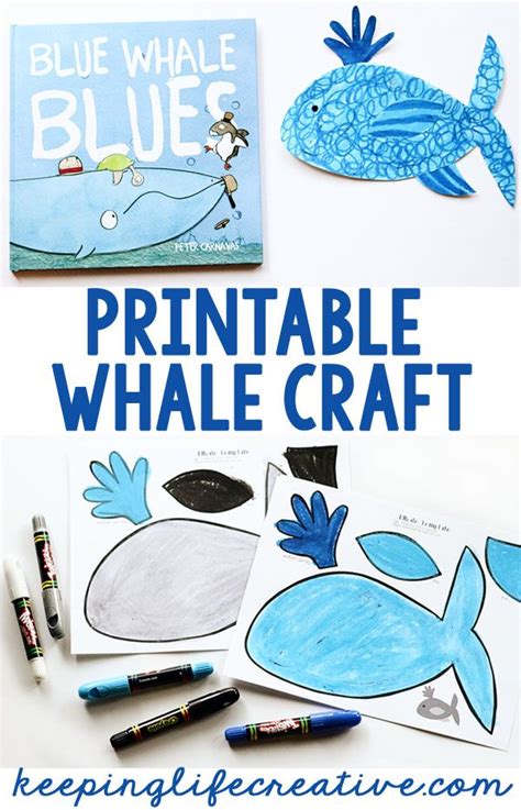 Free printable "Whale" craft template to go with your favorite whale ...