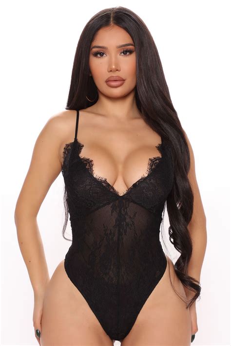 Sugar Sweet Lace Bodysuit Black Fashion Nova