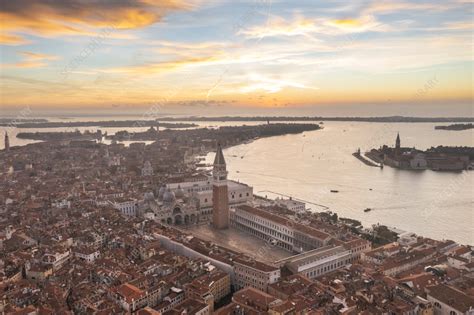 Aerial view of San Marco Square, Venice, Italy - Stock Image - F039 ...