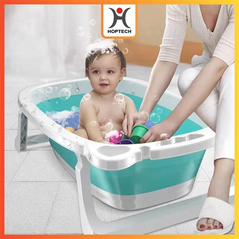 Jual Foldable Baby Bath Tub Bak Mandi Bayi Lipat Dengan Pengukur Suhu