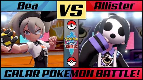 Allister Vs Bea Pokémon Sword Shield Galar Gym Battle Youtube