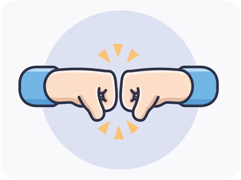 hand gestures fist bump  vector art  vecteezy