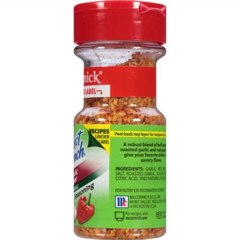 Mccormick Perfect Pinch Roasted Garlic And Bell Pepper Seasoning Shaker