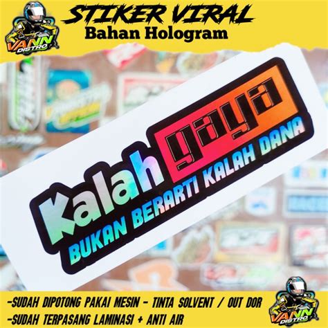 Jual Stiker Kalah Gaya Bukan Berarti Kalah Dana Shopee Indonesia