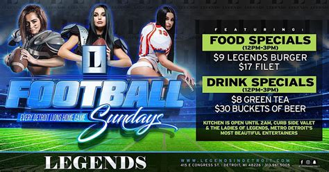 Football Sundays: Every Detroit Lions Home Game, Legends Detroit, 23 ...