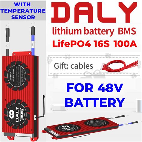 Daly 16s 48v 100a Bms With Ntc Sensor For Lifepo4 Battery Pack Maaz