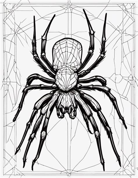 Free realistic spider coloring page 2023