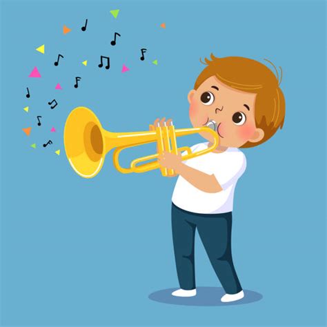 Kid Playing Trumpet Illustrations, Royalty-Free Vector Graphics & Clip Art - iStock