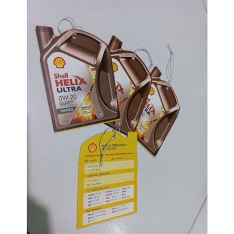 Jual Kertas Label Kartu Gantungan Ganti Oli Shell Helix Shopee Indonesia