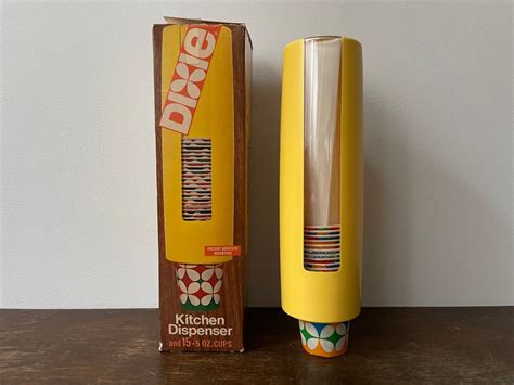 Vintage Dixie Cup Dispenser With Original Cups 1974 Deadstock Etsy