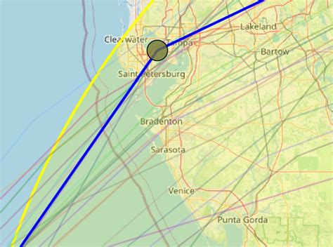 Photo Projected Spaghetti Model Showing Hurricane Milton Hitting St