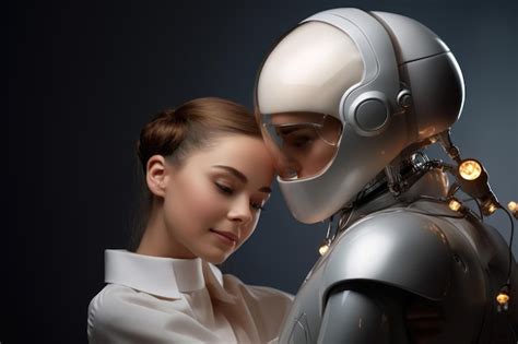 Premium Ai Image Futuristic Love Cyborg Relationships In The Future