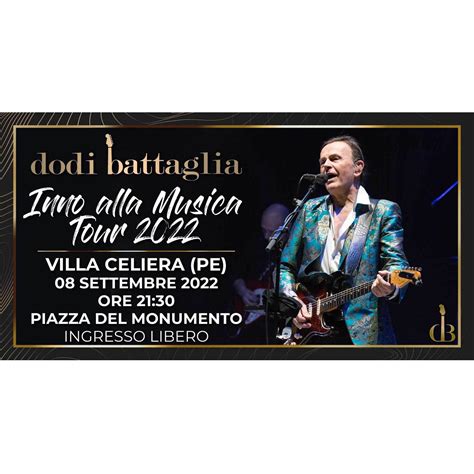 Dodi Battaglia In Concerto A Villa Celiera Settembre Abruzzo Oggi