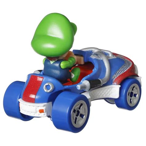 Carrinho Hot Wheels Mario Kart Baby Luigi Kart Tênis Sneeker