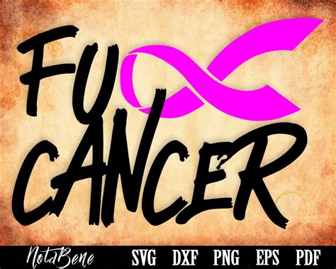 Fuck Cancer Svg Cancer Ribbon Svg Cancer Survivor Svg Etsy