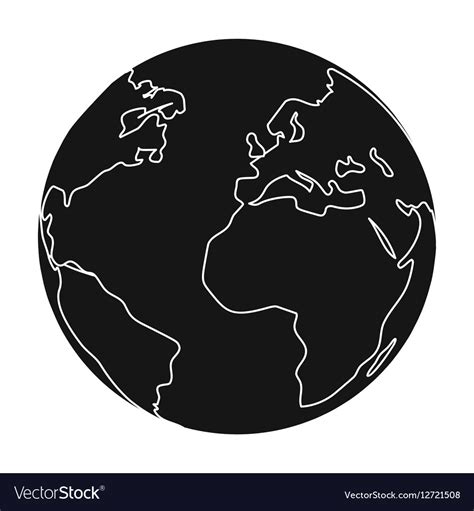 Earth Icon Png Black White