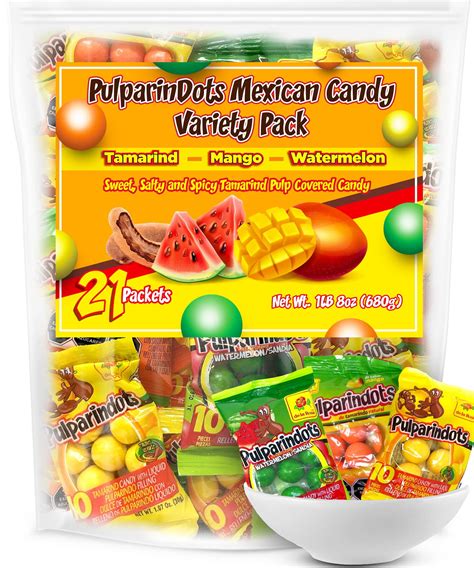 Pulparindo Mexican Candy Variety Stf9 Pack 21 Packs Of Spicy Sweet