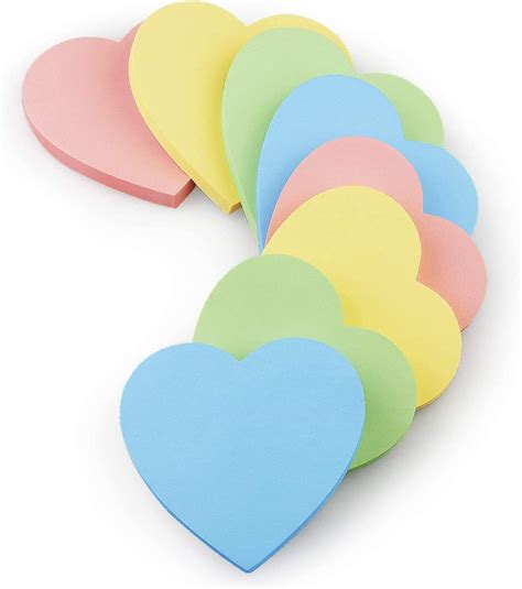 Early Buy X Heart Shape Sticky Notes Pads Pack Sheets Pad