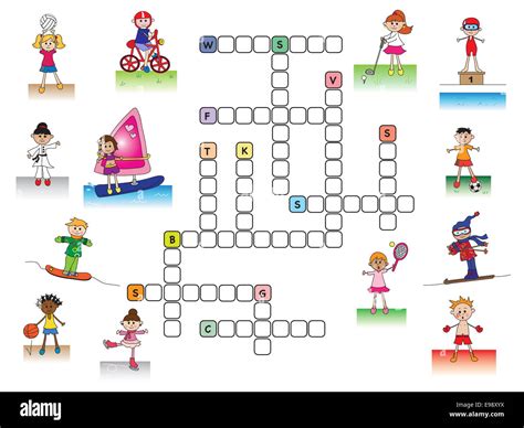 Juego Fácil Para Niños Crucigramas Fotografía De Stock Alamy