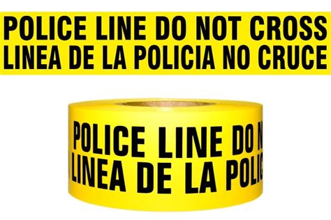 Presco Standard Barricade Tape Ylw Police Line Bilingual