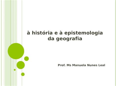 Pdf 2 Contribuições à História E à Epistemologia Da Geografia