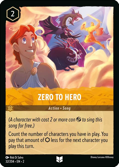 Zero To Hero Disney Lorcana Card Details Review Lorcana Player