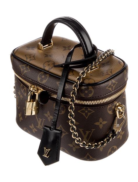 Louis Vuitton 2020 Reverse Monogram Vanity Pm W Chain Strap Brown Handle Bags Handbags